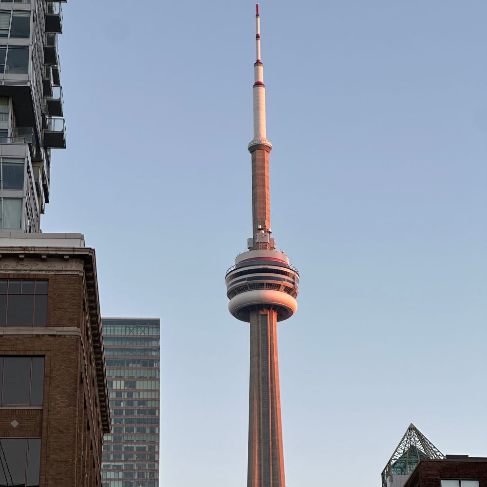 CN Tower with clear sky in Toronto Ontario