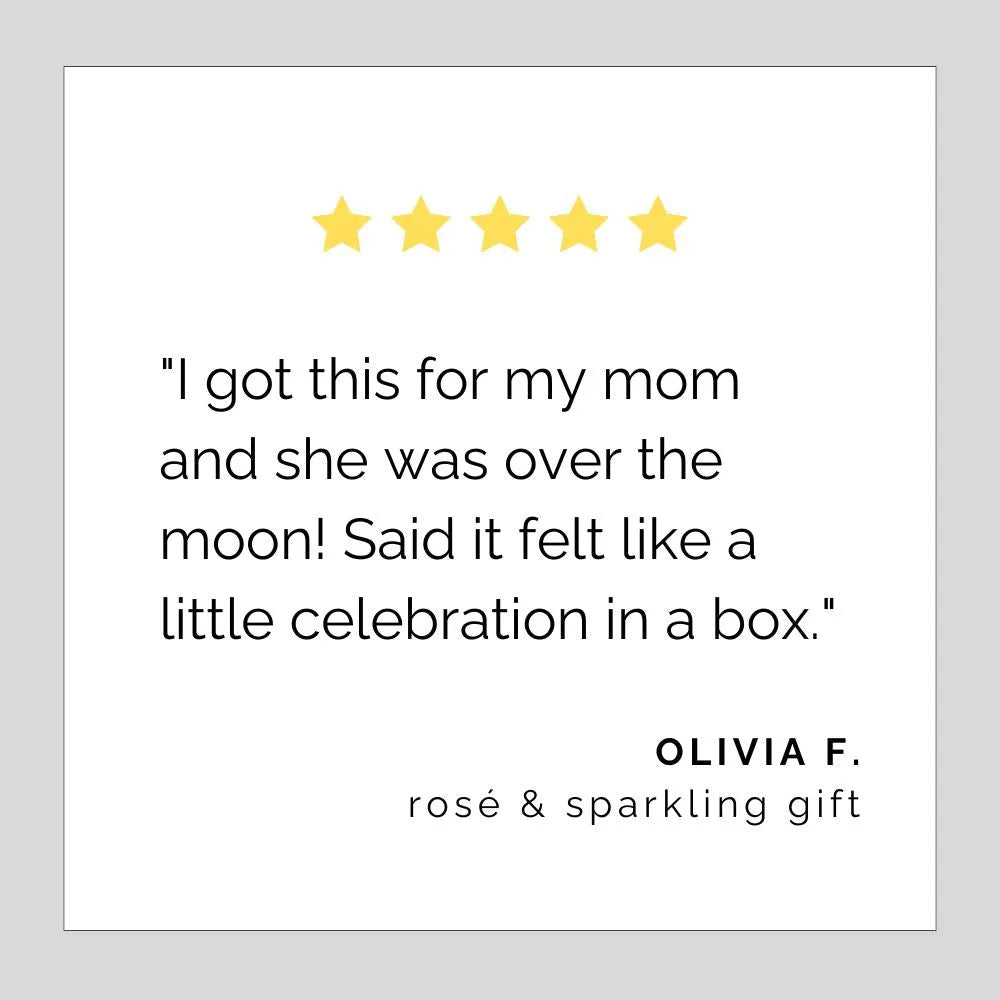 Real review from customer for rose and sparkling gift subscription