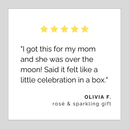 Real review from customer for rose and sparkling gift subscription