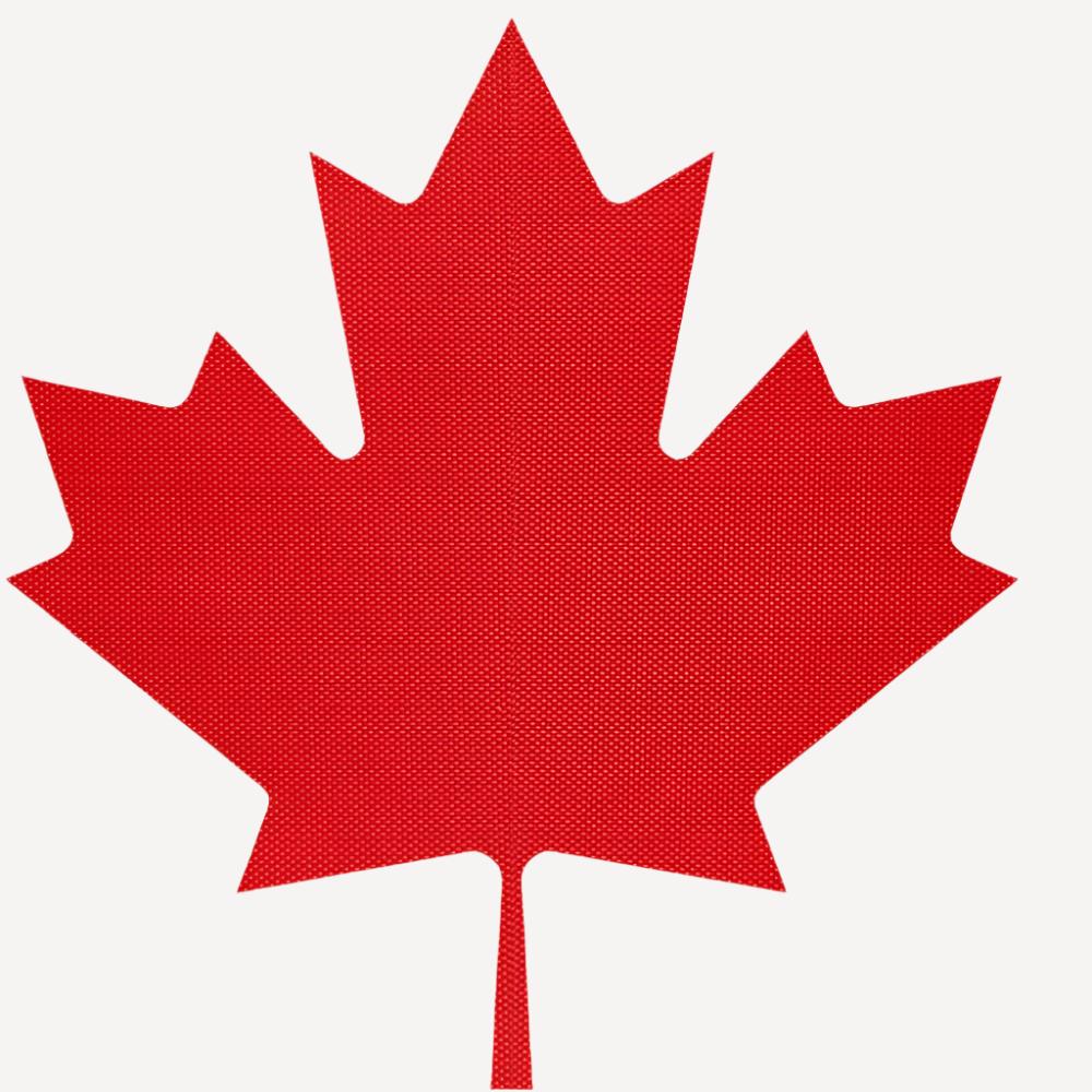 Red canadian maple leaf from flag