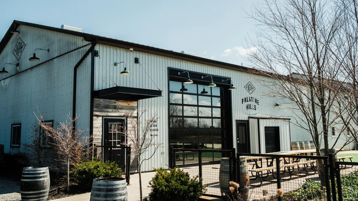 Palatine Hills Estate Winery main building and patio, Niagara-on-the-Lake
